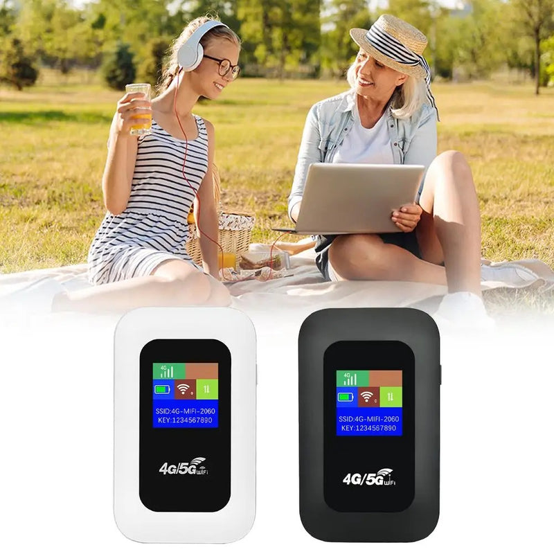 150 Mbit S 4G Mobile WLAN Router, 4G LTE Wireless Router, MiFi Modem, WLAN Hotspot, Portable Pocket Card, 2100 MA Mobile Slot, Wit Q1q0